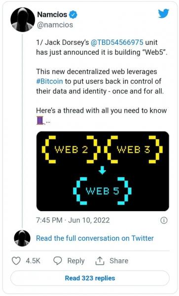Джек Дорси анонсировал децентрализованную веб-платформу на блокчейне Bitcoin